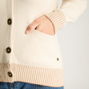 CARDIGAN DETALLES DE LUREX BEIGE